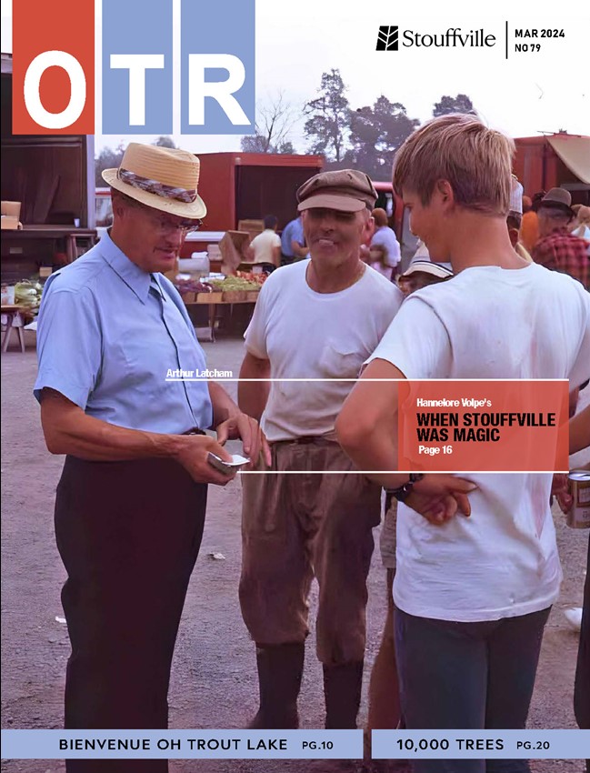 cover of on the road featuring a historical photo of 3 men at a market