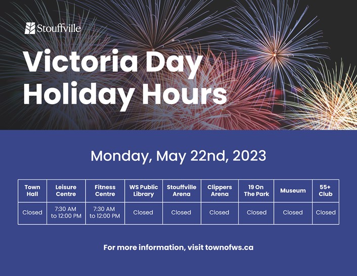 Victoria Day Holiday Hour listing