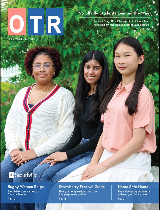 cover of on the road with three teenaged girls sitting in front of tree